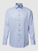 Eterna Modern Fit Business-Hemd mit Allover-Muster in Bleu, Größe 40