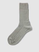 Falke Socken mit elastischem Rippenbündchen in Silber, Größe 41/42