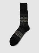 Falke Socken mit Allover-Muster Modell 'Inverness' in Black, Größe 39/...