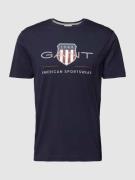 Gant T-Shirt mit Label-Print Modell 'ARCHIVE SHIELD' in Marine, Größe ...