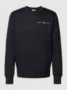 Gant Sweatshirt mit Label-Print in Black, Größe S