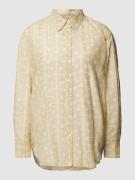 Gant Bluse mit Allover-Muster in Pastellgelb, Größe 34