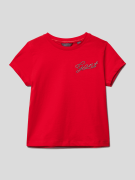 Gant T-Shirt mit Label-Stitching in Rot, Größe 110