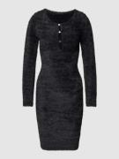 Guess Knielanges Kleid mit Kunstfellbesatz Modell 'ADELE' in Black, Gr...
