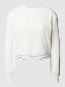 Guess Sweatshirt mit elastischem Label-Bund Modell 'CARRIE' in Weiss, ...