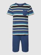 Jockey Pyjama mit Streifenmuster Modell 'NAUTICAL STRIPE' in Marine, G...