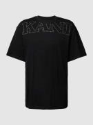 KARL KANI T-Shirt mit Label-Print in Black, Größe XS