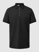 Karl Lagerfeld Poloshirt mit kurzem Reißverschluss in Black, Größe M