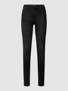 Karl Lagerfeld Skinny Fit Jeans mit Label-Print in Dunkelgrau, Größe 2...