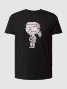 Karl Lagerfeld T-Shirt mit Label-Detail in Black, Größe S