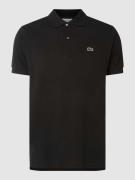 Lacoste Poloshirt mit Label-Stitching in Black, Größe XS