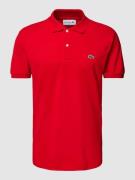 Lacoste Classic Fit Poloshirt mit Label-Detail in Rot, Größe XXL