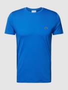Lacoste T-Shirt in unifarbenem Design Modell 'Supima' in Royal, Größe ...