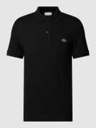 Lacoste Poloshirt mit Label-Stitching in Black, Größe S