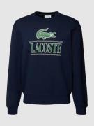 Lacoste Classic Fit Sweatshirt mit Label-Print in Marine, Größe S