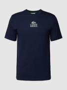 Lacoste T-Shirt mit Label-Print in Dunkelblau, Größe S