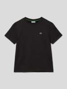 Lacoste T-Shirt mit Logo-Stitching in Black, Größe 140