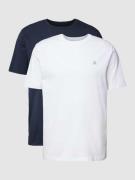 Marc O'Polo T-Shirt mit gerader Passform und Rundhalsausschnitt in Wei...