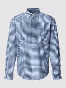Marc O'Polo Freizeithemd mit Label-Stitching in Blau, Größe S