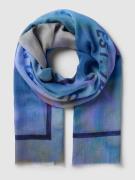 Marc O'Polo Schal mit Label-Print in Blau, Größe One Size