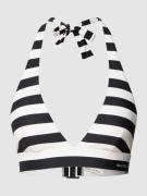 Marc O'Polo Bikini-Oberteil mit Streifenmuster Modell 'Classic' in Bla...