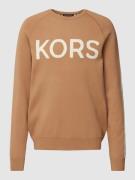 Michael Kors Sweatshirt mit Label-Detail in Beige, Größe S