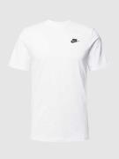 Nike T-Shirt mit Melange-Optik Modell 'CLUB' in Weiss, Größe XXL