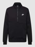Nike Sweatshirt mit kurzem Reißverschluss Modell 'CLUB' in Black, Größ...