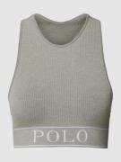 Polo Ralph Lauren Sport-BH mit elastischem Logo-Bund in Hellgrau Melan...