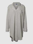 Polo Ralph Lauren Nachthemd mit Label-Stitching in Hellgrau Melange, G...
