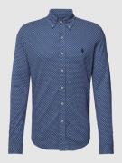 Polo Ralph Lauren Freizeithemd mit Allover-Muster in Blau, Größe S