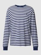 Polo Ralph Lauren Classic Fit Longsleeve mit Streifenmuster in Marineb...