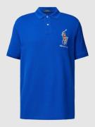 Polo Ralph Lauren Classic Fit Poloshirt mit Label-Stitching in Royal, ...