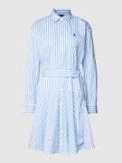 Polo Ralph Lauren Blusenkleid mit Streifenmuster und Logo-Stitching in...