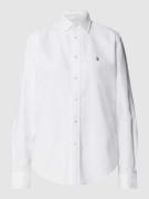 Polo Ralph Lauren Hemdbluse mit Logo-Stitching Modell 'Kendal' in Weis...