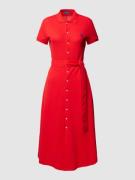 Polo Ralph Lauren Kleid mit kurzen Ärmeln, Polokragen und Taillenband ...