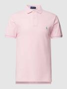 Polo Ralph Lauren Slim Fit Poloshirt mit Logo-Stitching in Rosa, Größe...