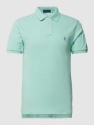 Polo Ralph Lauren Slim Fit Poloshirt mit Logo-Stitching in Tuerkis, Gr...