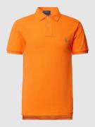 Polo Ralph Lauren Slim Fit Poloshirt mit Logo-Stitching in Orange, Grö...