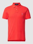 Polo Ralph Lauren Slim Fit Poloshirt mit Logo-Stitching in Rot, Größe ...