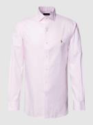 Polo Ralph Lauren Slim Fit Business-Hemd mit Streifenmuster in Rosa, G...