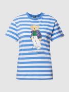 Polo Ralph Lauren T-Shirt mit Label-Print in Blau, Größe XS