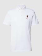 Polo Ralph Lauren Poloshirt mit Label-Stitching in Weiss, Größe M