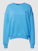Polo Ralph Lauren Sweatshirt mit Logo-Stitching Modell 'BUBBLE' in Tue...