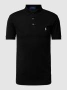 POLO RALPH LAUREN Poloshirt mit Logo-Stitching in Black, Größe S