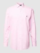 Polo Ralph Lauren Custom Fit Business-Hemd mit Streifenmuster in Rosa,...