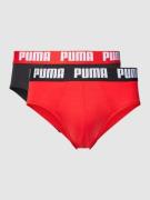 Puma Slip mit Label-Detail im 2er-Pack in Rot, Größe S