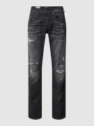 Replay Straight Fit Jeans im Used-Look Modell "Grover" in Mittelgrau, ...