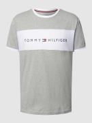 Tommy Hilfiger T-Shirt mit Label-Print in Mittelgrau Melange, Größe L