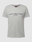 Tommy Hilfiger T-Shirt aus Bio-Baumwolle in Hellgrau Melange, Größe M